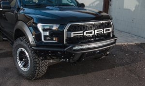 Ford F-150 Raptor Front Bumper - Addictive Desert Designs - Stealth R - Hammer Black - `17-`18 Ford F-150 Raptor Front Bumper - Addictive Desert Designs - Stealth R - Hammer Black - `17-`18